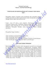 Fotokopi surat perjanjian pemisahan penghasilan dan harta atau surat pernyataan menghendaki melaksanakan hak dan kewajiban perpajakan terpisah dari hak dan kewajiban perpajakan suami. Contoh Surat Permohonan Penetapan Ahli Waris Pengadilan Negeri