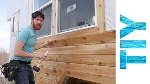 Cedar siding provides an attractive and durable finish to your home and can enhance the overall architectural design. Installing Cedar Siding On Our Tiny House Youtube
