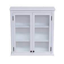 Wood glass doors cabinet *see offer details. Alaterre Furniture Dorset 27 In W Wall Mounted Bath Storage Cabinet With Glass Cabinet Doors In White Anva73wh The Home Depot
