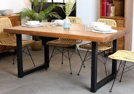 Créez un espace convivial pour vos repas avec nos tables en bois massif, dont les collections bornéo et lodge de la marque casita vendues avec ou sans allonge, ou encore. Table Salle A Manger Bois Brut Teck 160 260 Canada Avec 2 Allonges Tables A Manger Pier Import