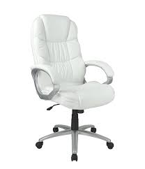Amazon Com White High Back Leather Executive Office Desk Task Computer Chair W Metal Base O10 Kitchen Executive Office Desk Office Chair Design Office Chair