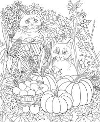 I adore these chameleons simply because of the quirkiness of the subject matter! Freebie Friday Autumn Cats Adult Coloring Book Ty Page