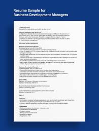 A resume objective is a statement that shows future employers your current and future career goals, highlights your business management skills and imparts how you can be a benefit to the company you are applying to. How To Write A Resume For Business Development Managers That Communicates Passion And Purpose