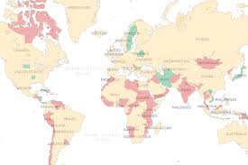 Gunstige ligging op de wereldkaart. Welke Landen Zijn Open Deze Hebben Een Geel Of Groen Reisadvies