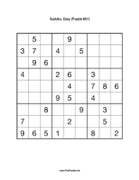 Check spelling or type a new query. Sudoku Easy A1 Printable Puzzle