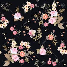 Mango orange ditsy floral pattern rayon challis sand wash fabric. Seamless Ditsy Floral Pattern With Bouquets Of Garden Flowers Royalty Free Cliparts Vectors And Stock Illustration Image 123580532