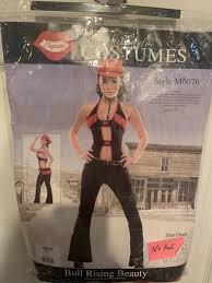 New Sexy Bull Riding Beauty Cowgirl Costume Child Size ML Jumpsuit Only No  Hat