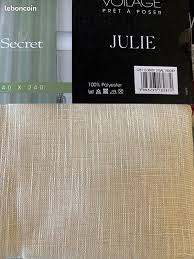 Lot de 2 voilages effet lin Julie sable 140/240