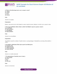 Worksheet will open in a new window. Ncert Exemplar Class 8 Science Solutions Chapter 18 Pollution Of Air And Water Free Pdf