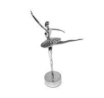 "Adorno deco Escultura Artística Bailarina Ballet Plateada "