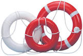 Dolphin 24-in Life Ring Buoy Dock Edge