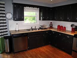 Black Cabinets Butcherblock Counters Black Kitchen Cabinets Kitchen Decor White Kitchen Remodeling