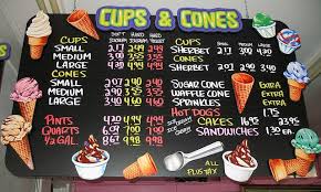 Cups Cones Menu Board By Character And Company By Karin B Via Flickr Ice Cream Menu Ice Cream Business Ice Cream Design