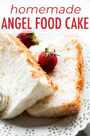 Ultra Delicate And Light Angel Food Cake Made From Only 6 Ingredients Including Egg Whites Cake Flour Sugar Angle Food Cake Recipes Angel Food Cake Recipes