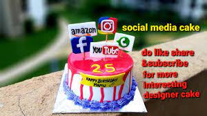 Social Media Cake Idea Social Media Theme Cake Youtube