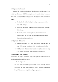 Thesis Proposal The Effectiveness Of Kwl Strategy In Reading Compreh