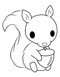 Baby Squirrel With Acorn Coloring Page Squirrel Coloring Page Coloring Pages Baby Squirrel