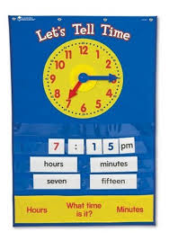 Learning Resources Teaching Time Pocket Chart