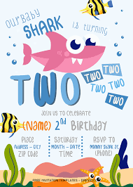 Browse our invitations ideas to fulfill your party need. Baby Shark Invitation Templates Editable With Microsoft Word Download Hundreds Free Printable Birthday Invitation Templates