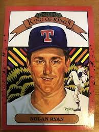 1990 DONRUSS #665 KING OF KINGS NOLAN RYAN PITCHER TEXAS RANGERS BASEBALL  CARD