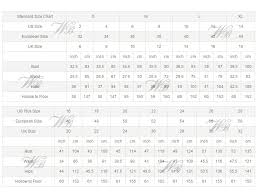 Bridal Dress Size Chart Visittelemark Net