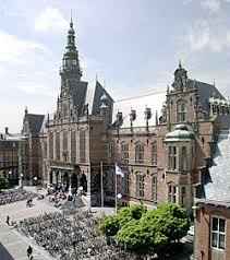Academieplein Met Academiegebouw Groningen Stad Nederland