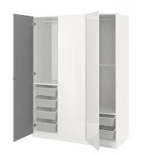 Pax Wardrobe White Grimo White Ikea In 2020 Pax Wardrobe Ikea Ikea Pax