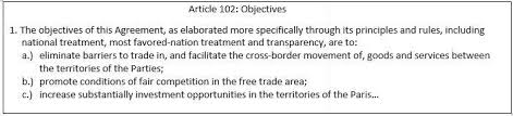 1 the science of economics studies business, production, trade, inflation. The Excerpt Below Is From Article 102 Of The North American Free Trade Agreement Nafta The Brainly Com