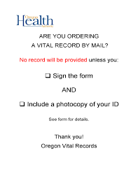 Get a copy of your record without hassle. Birth Record Order Form Oregon Free Download
