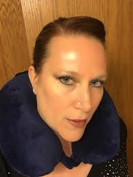 Do you sleep with a neck pillow ? #pixiecut #nashvillehairstylist  #baldheadgang