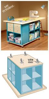 Ikea Kallax Cube Basteltisch Diy Tutorial Woodworking Wood Working In 2021 Craft Table Diy Craft Room Tables Diy Craft Room Table