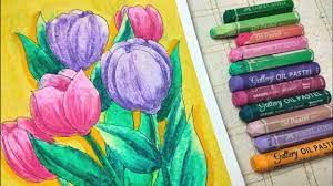Cara mewarnai gambar bunga tulip. Bunga Tulip Menggambar Mewarnai Gradasi Warna Oil Pastel Untuk Pemula Tulip Flower Drawing Youtube