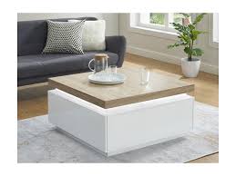 Couchtisch hochglanz led fabio schwarz 259 99 neu. Couchtisch Mit Led Beleuchtung Halo Ii 2 Schubladen Weiss Eichefarben Gunstig Kaufen
