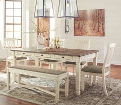 Bolanburg Dining Table And 4 Chairs And Bench Ashley Furniture Homestore Dining Room Design Casual Dining Rooms Dinning Room Sets