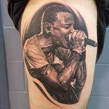 Got To Do This Awesome Tribute To Chester Bennington This Weekend At The Hub Ci Chester Bennington Tattoo Chester Bennington Tattoo Portrait Chester Bennington