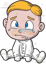 Baby Boy Head Clipart Black And White A Crying Baby Boy Wearing A White Onesie White Onesie Baby Crying Baby Looney Tunes
