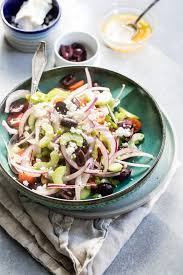 Simple Greek Salad Culinary Hill Recipe In 2020 Greek Salad Greek Salad Recipes Fruit Salad Recipes