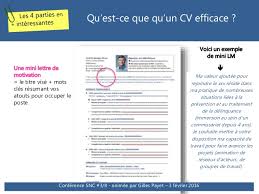 Rédiger un cv et une lettre de motivation, c'est bien, mais pour les personnes qui sont en face de vous, c'est uniquement une base, ce qu'ils veulent savoir c'est comment, vous vous projetez dans un. Conference Cv Et Lettres De Motivation Tendances 2016 Et Modeles Co