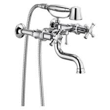 Delta faucet stryke™ two handle wall mount filler in matte black (trim only) part # dt5776blwl. Atavis Two Handle Tub Filler Trim Kit With Cross Handles