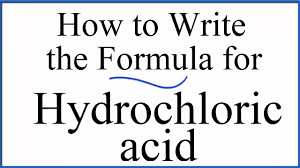 Hydrochloric acid, also known as muriatic acid, is an aqueous solution of hydrogen chloride.it is a colorless solution with a distinctive pungent smell. How To Write The Formula For Hydrochloric Acid Hcl Youtube