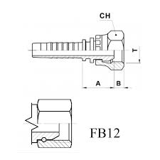 Da19001 2424 Fb12p 24 24 Fitting Crimp R9r Bsp Female Oring