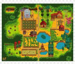 The forest farm has the fewest tillable tiles of any stardew valley farm type, but despite that, there's still abundant space for placing buildings. Got Super Lucky With The Position Of Stardew Valley Forest Farm Layout Clipart 1603150 Pikpng