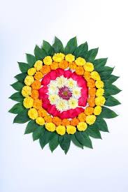Marigold Flower Rangoli Design For Diwali Festival Indian Festival Flower Deco Sponsored Rangoli In 2020 Flower Rangoli Simple Flower Rangoli Flower Decorations