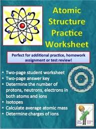Atomic Structure Worksheet Atomic Structure Worksheets Atom