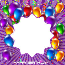 Birthday Cake With Photo Frame For Kids Happy Birthday Purple Png Frame Happy Birthday Frame Happy Birthday Wallpaper Happy Birthday Kids