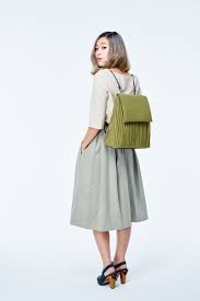 南庭系列兩用後背包 抹茶綠 後背包 肩背包 vingt six 後背包 書包 pinkoi fashion midi skirt bags