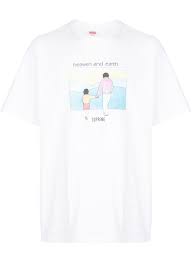 Supreme Heaven And Earth T Shirt Farfetch Supreme Clothing Just Like Heaven T Shirt