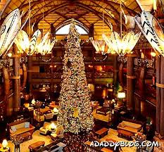 Walt Disney World S Animal Kingdom Lodge Decorated For Christmas 2012 Disney World Hotels Disney Hotels Disney World Christmas