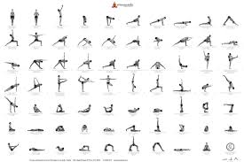 Vinyasa tends to be a more vigorous style of yoga incorporating series of poses called sun salutations , in which each movement is matched to the breath. Printable Vinyasa Yoga Poses Novocom Top