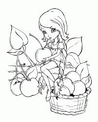 Another option would be to cut out the fruits on the individual page. Fruit Basket Girl Picture Coloring Pages Games The Sun Games Coloring Library